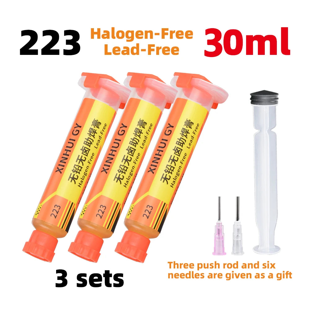 BGA Repair RMA-223 Lead-Free Halogen-Free Flux for Reflow Soldering with Low Smoke and Odor-Free Flux