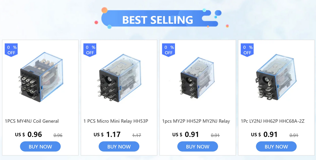 1Pc LY2NJ HH62P HHC68A-2Z Electronic Micro Mini Electromagnetic Relay 10A 8PIN Coil DPDT DC12V,24V AC110V 220V Hot