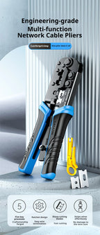 SAMZHE RJ45 Crimper RJ11 RJ45 Crimping Tool Ethernet Network LAN Cable Crimper Cutter Stripper Plier for 6P 8P RJ11 RJ12 RJ45