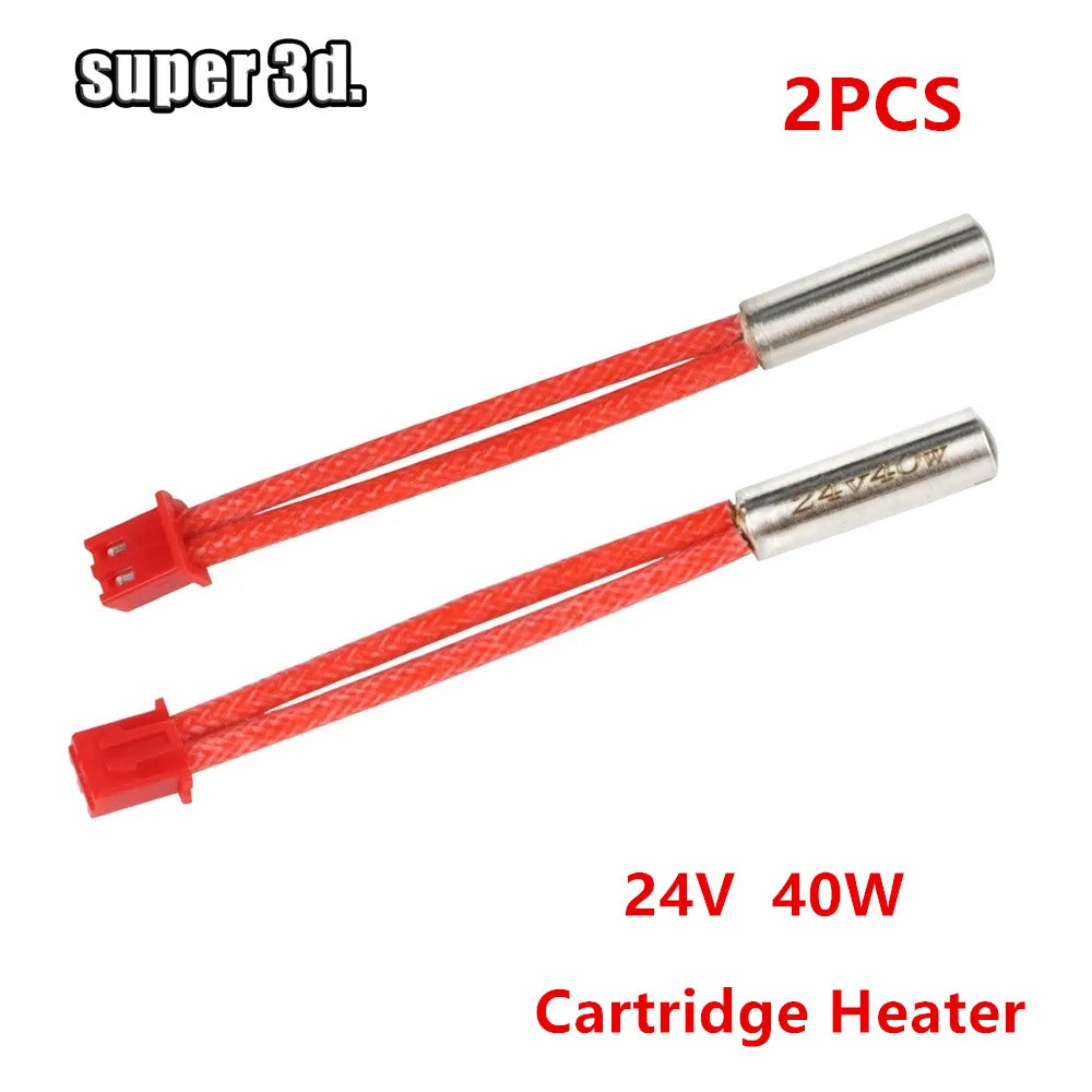 40/50W 24V Cartridge Heater High Temperature 300°C NTC100K Thermistor Heating Tube for Sprite Extruder Ender 3 S1 Pro 3D Printer