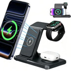 3 in 1 Wireless Charger Station For iPhone 17 16 15 14 13 12 Pro Max Apple Watch 11-2 Airpods 4 Pro3/2 Fold Fast Charging Stand