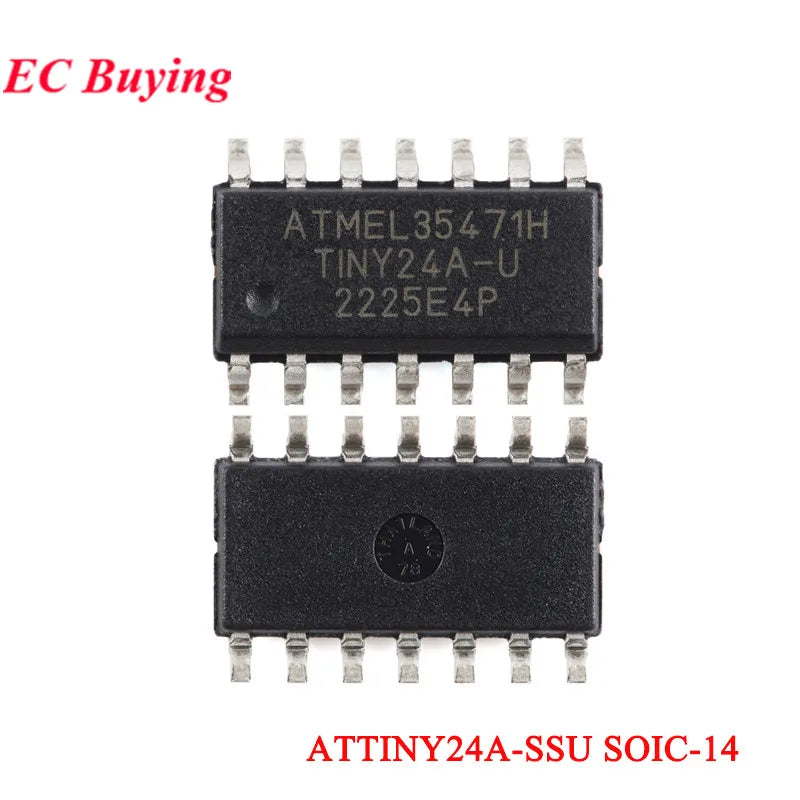 20Pcs/1pc ATTINY85 ATTINY85-20SU ATTINY SOIC-8 8KB 20MHz 8Bit Microcontroller SMD IC Chip ATTINY44A-SSUR ATTINY13A-SSU ATTINY10