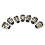 M12 PCB Sensor Connector 4/5/8/12 Pin Male Female Waterproof Circular Socket Front Mount Threaded Nut Flange for Electronics