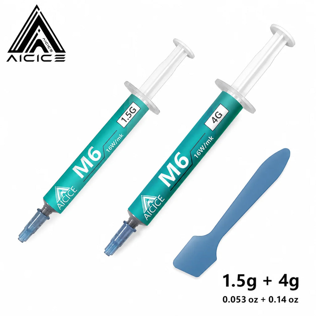 AICICE M4 M6 Performance Thermal Grease 11.8‑16W/mK Non‑Conductive Silicone Paste 1.5/4/8g For CPU GPU Laptop Desktop Heatsink