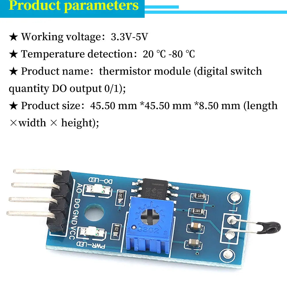 3/4 LINE Thermistor temperature sensor module thermal sensor module DO the digital output/temperature control switch For Arduino