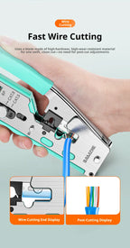 SAMZHE RJ45 Crimp Tool Crimper Cutter for Cat5e/6/7/8 8P 6P Modular Connector Ethernet All-in-one Wire Tool ﻿Ethernet Modular