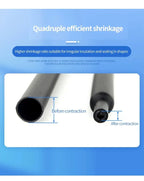 1M/5M 4:1 Black Heat Shrink Tube With Glue Thermoretractile Heat Shrinkable Tubing Dual Wall 4 6 8 12 16 18 20 24 32 36 40 52 72