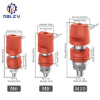 100A 4MM M6 M8 M10 Brass Connector Terminal Binding Post Nut with Caps 40-100A Large Current Banana Plug Jack Socket Connectors