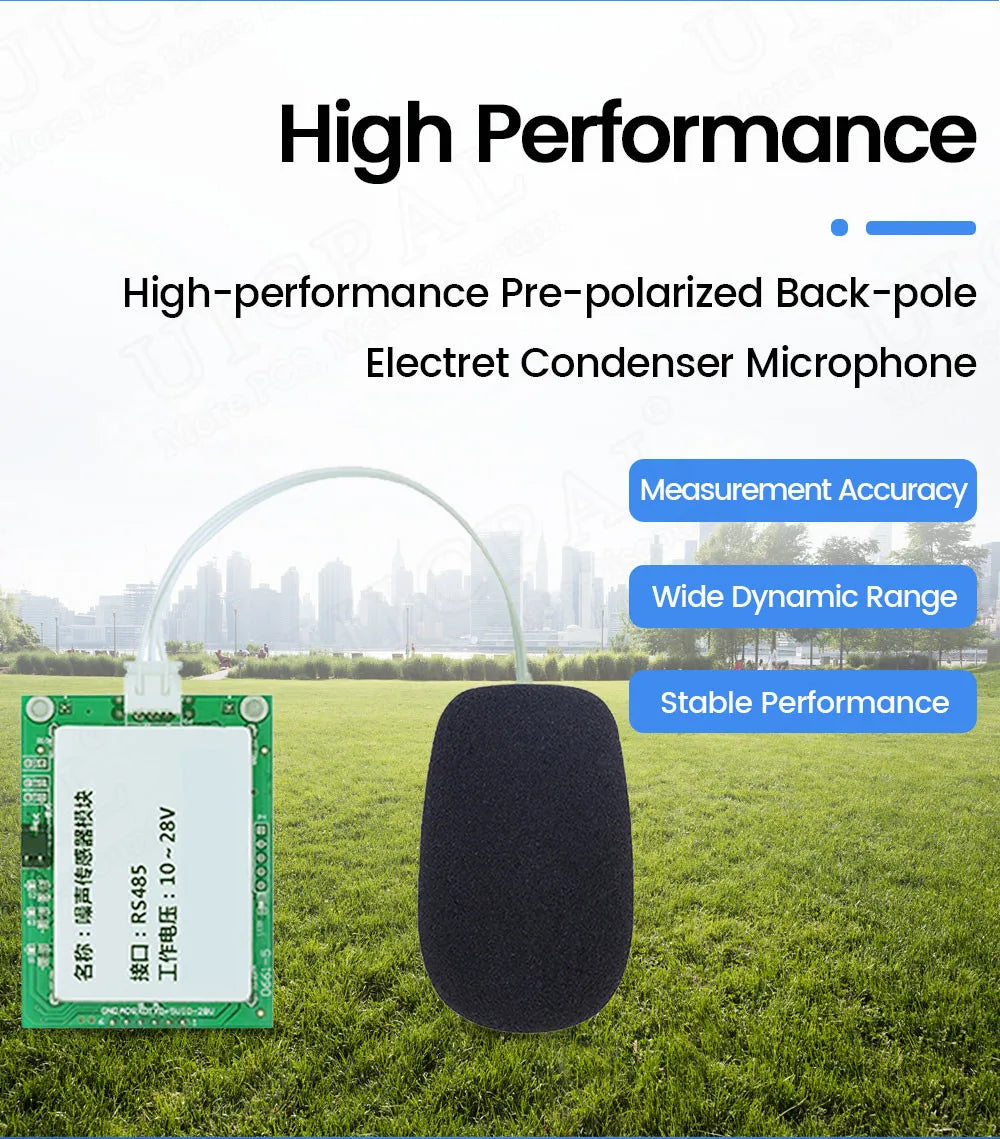 Decibel Meter Noise Sensor Module Tester Transmitter Output TTL RS485 0-3V 30-120dBA 20-12.5kHz High Precision