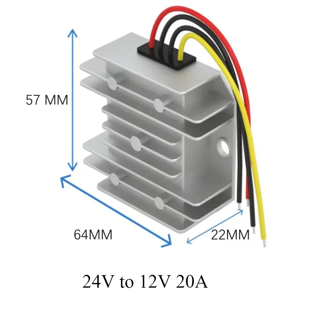 24 Volt to 12 Volt Step Down 24V to 12V 5A 8A 10A 20A Buck Module DC Converter Voltage Regulator for Cars Solar RoHS CE