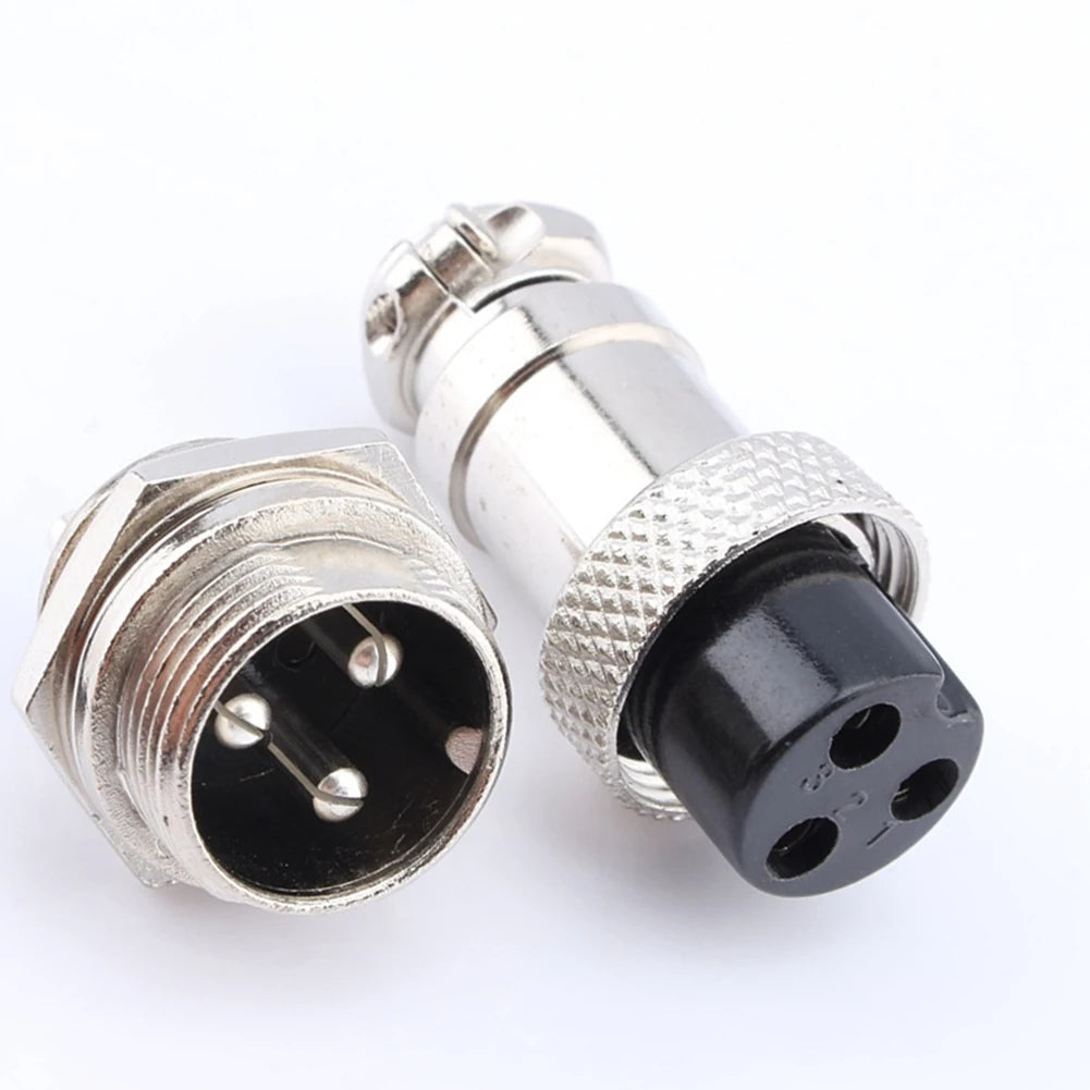 1pc GX16 3-pin Screw-type Aviation Electrical Socket Connector Wire Harness Panel For Data Acquisition Systems Inclinometers