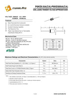 50PCS P6KE18A P6KE20A P6KE22A P6KE24A P6KE27A P6KE30A P6KE33A P6KE36A P6KE39A P6KE43A DO-15 TVS transient suppression diode