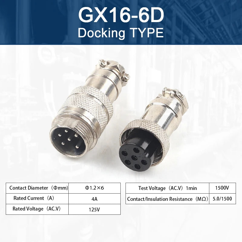 GX16 2/3/4/5/6/7/8/9/10 Pins Aviation Plug Aviator Socket Butt Joint Male&Female Docking Connectors