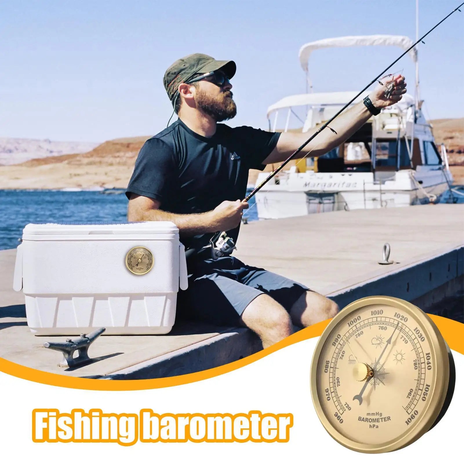 Portable Outdoor Measuring Pressure Change Indicator Outdoor Barometer For Men Women Fisherman Outdoor Hiking Camping Fishing