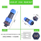 IP68 Waterproof Male Female Electrical Connector LD Series2/3/4/5/6/7/9-Pin Panel-Mount Screw Wire Cable Aviation Plug Connector