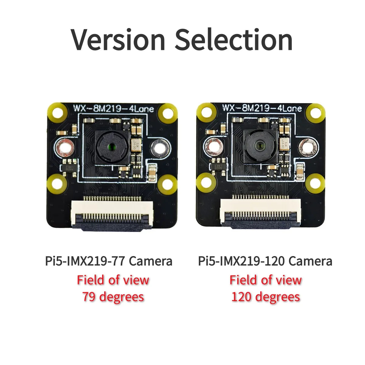 IMX219 Module Raspberry Pi 5 Camera 8 Million Pixels 120-Degree Wide Angle Without Distortion