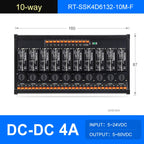 ENMG DC Inline 2 4 6 8 10 12 16-Way Solid State Relay Module RT-SSK Non-contact DC PLC AC Amplifier Board 5-24V Fuse Protections