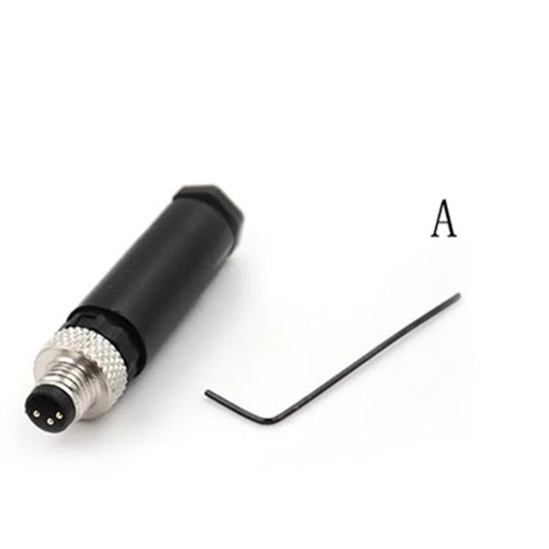 M8 Waterproof Sensor Connector Flange Socket A Type male&female 3pin 4pin plug straight screw threaded coupling