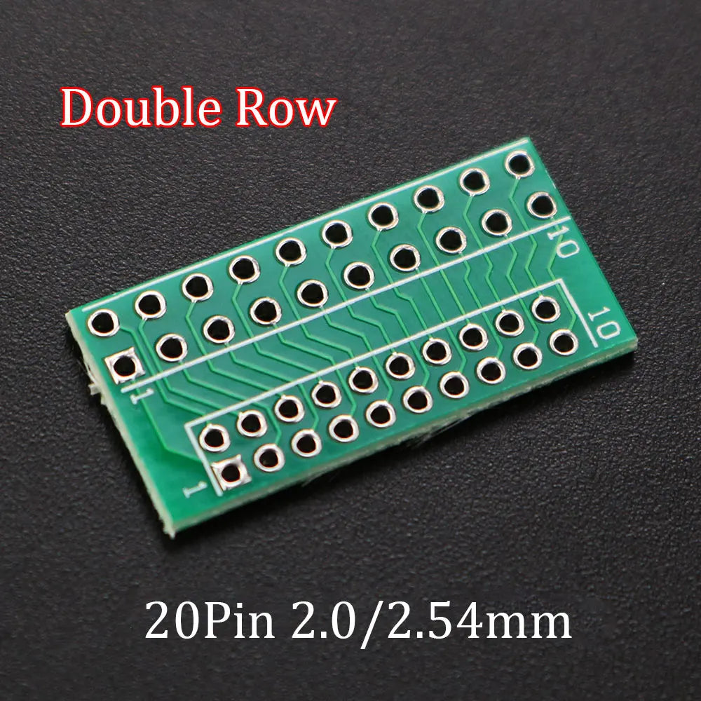 YUXI 1PCS 1.27mm 2.0mm 2.54mm Pitch Transfer Plate Converter Single Double Row Pin PCB PCI Adapter Board