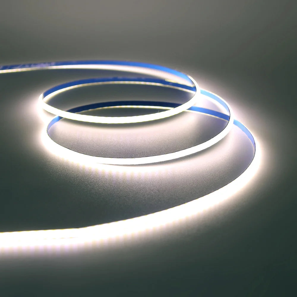 3mm 5mm PCB COB LED Strip Light 5V 12V 24V 320LED 8mm CRI90 Super Bright Flexible LED Tape For Cabinet Home Liner Lighting