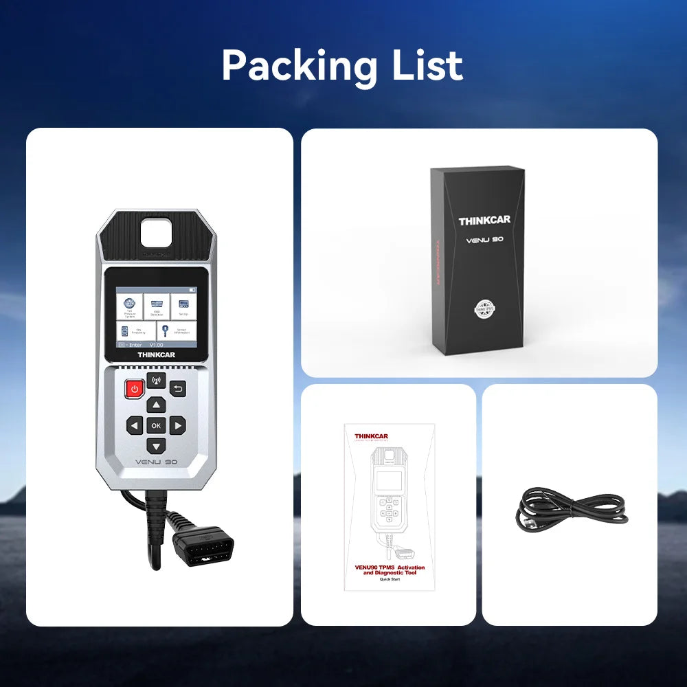 THINKCAR VENU 90 OBD Automotive Tire Pressure Monitoring Sensor TPMS Relearn Activation Programming Car TPMS Diagnostic Tools