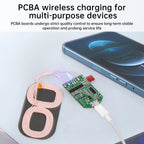 15W dual coil wireless charging module wireless charger PCBA multi-purpose home car equipment wireless charging Type-C interface