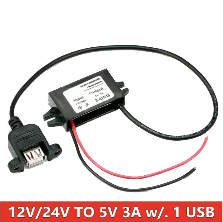 12V 24V to 5V 3A Car Buck Converter DC-DC Step Down Voltage Power Supply Adapter for Type-C USB Mini USB Micro USB Adapter CE