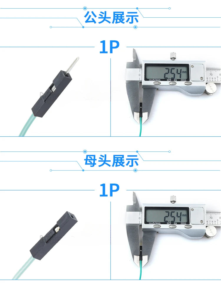 10pcs Breadboard Dupont Cable For Arduino Line 2.54mm Male Female Dupont Jumper Wire 26AWG Cable DIY Electronic 1P Connector