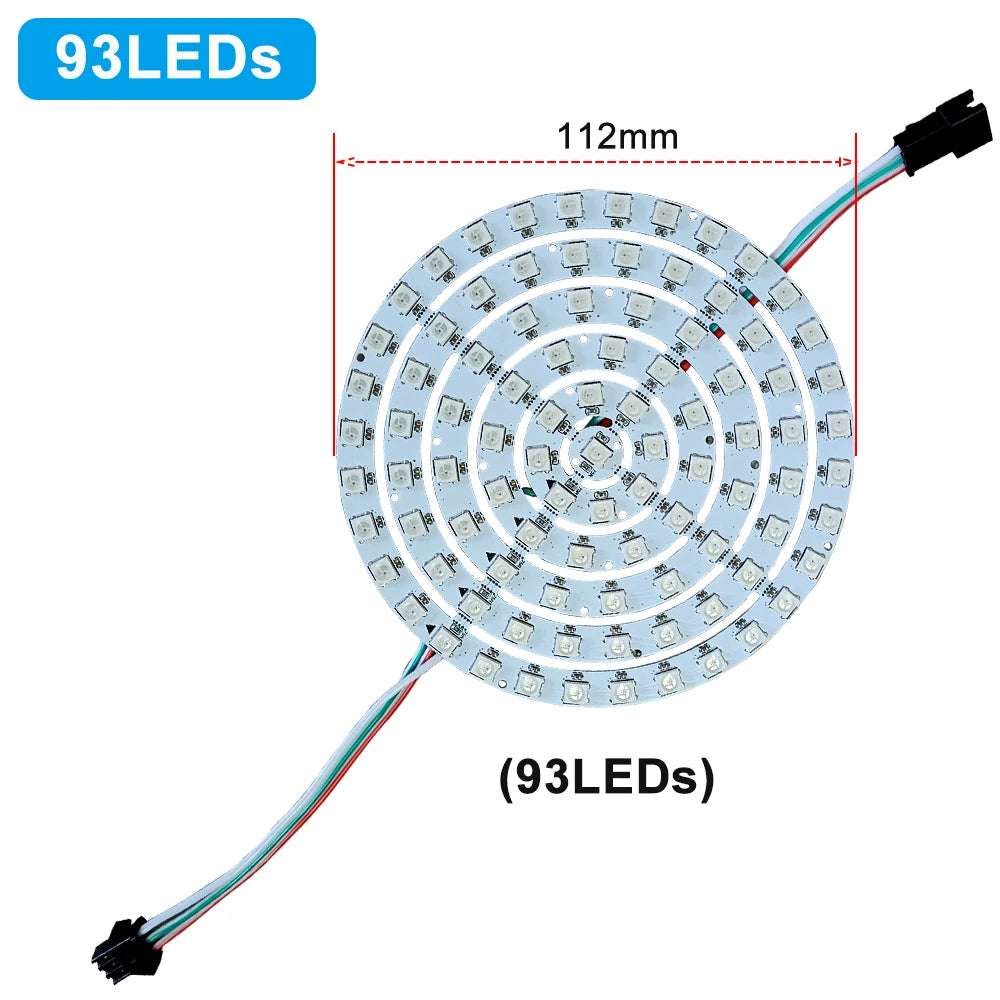DC5V 12V WS2812B SK6812 Luces Led Ring Smart 5050 RGB BuiIt-in IC 3Pin Individually Addressable Pixel Round Modules Light