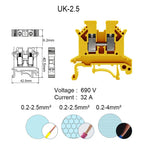 4PCS Wire Electrical Conector Terminal Connector Screw Cable Din Rail Terminal Blocks Strip Power Distribution Block Terminator