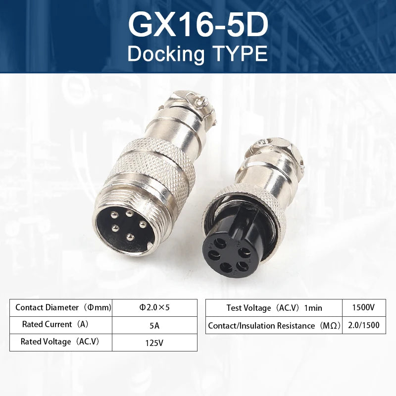 GX16 2/3/4/5/6/7/8/9/10 Pins Aviation Plug Aviator Socket Butt Joint Male&Female Docking Connectors