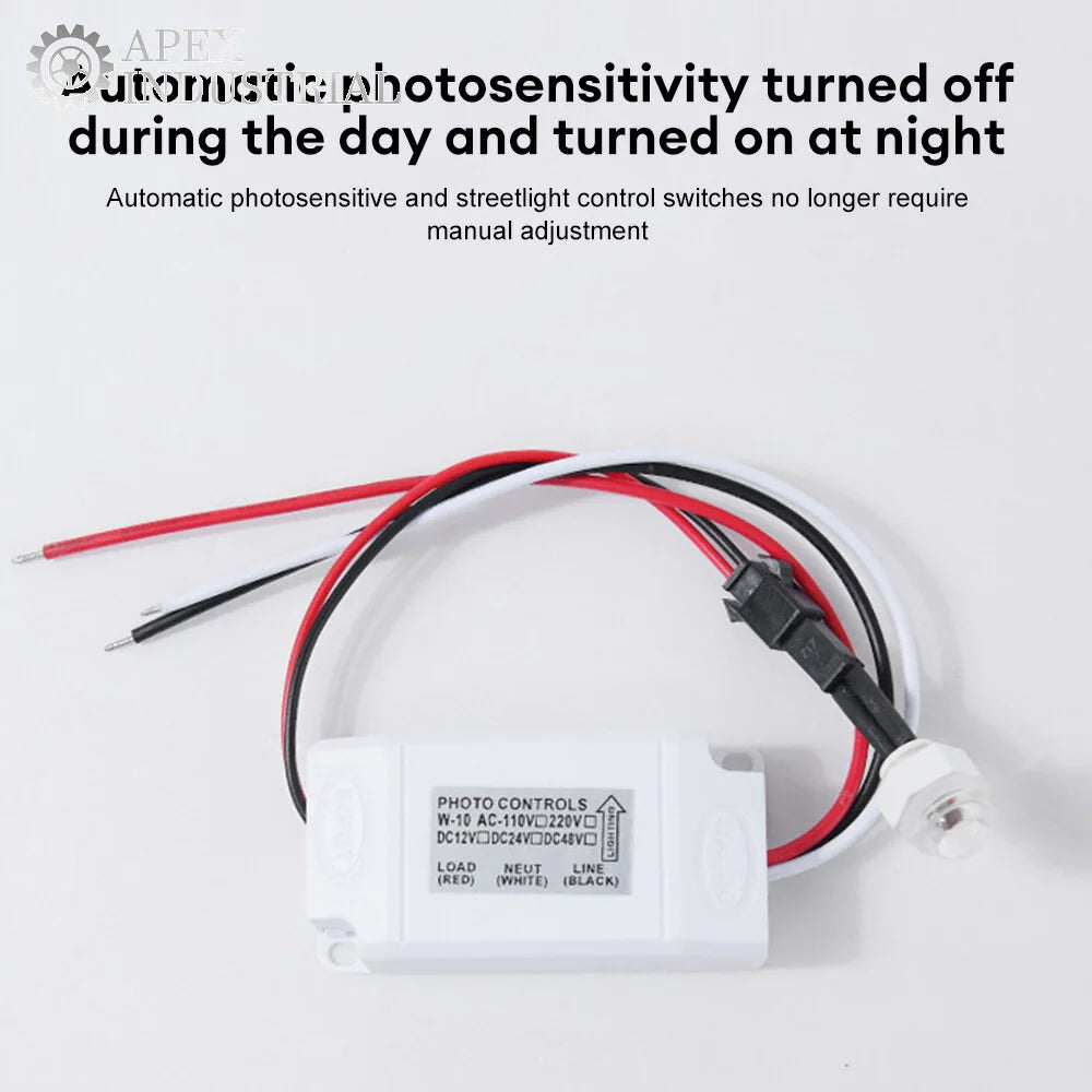 Photocell Street Lamp Light Switch Controller Automatic On Off DC12V/24V AC100-260V Photo Control Photoswitch Sensor Switch