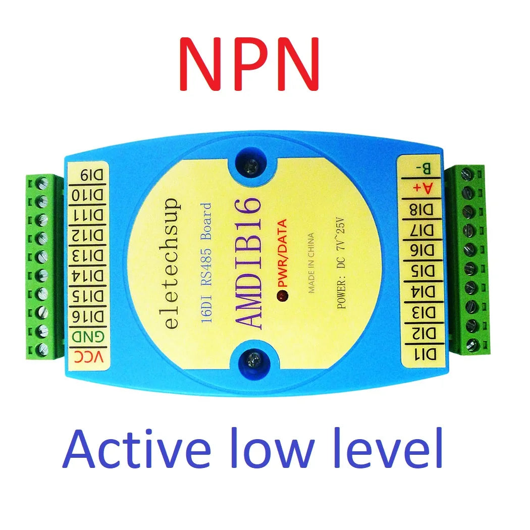 DC 12V 24V 8DI-8DO 16DI 16DO RS485 Isolated Communication Digital NPN PNP Input and Output MODBUS RTU PLC Expansion Board