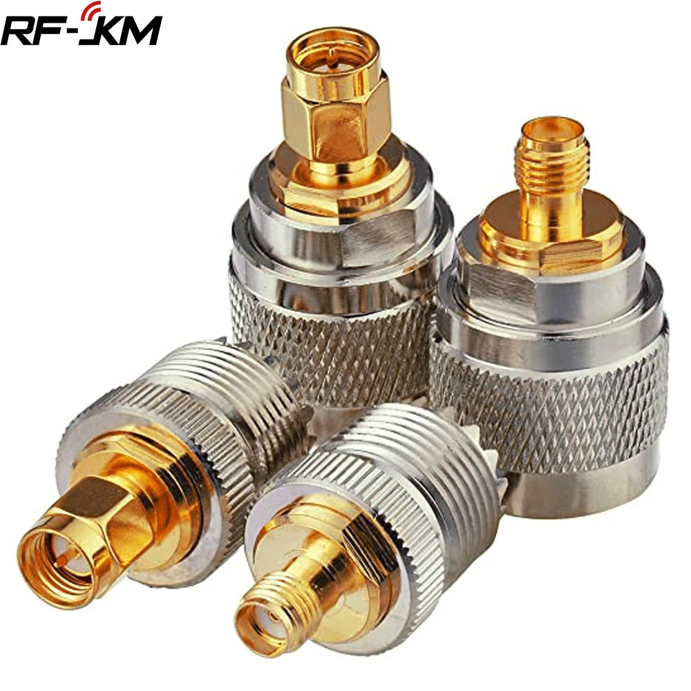 4 Piece SMA BNC UHF To SMA MCX MMCX BNC TNC UHF SO239 PL259 N F Type SMB RF Coaxial Coax Adapter Connector Combination