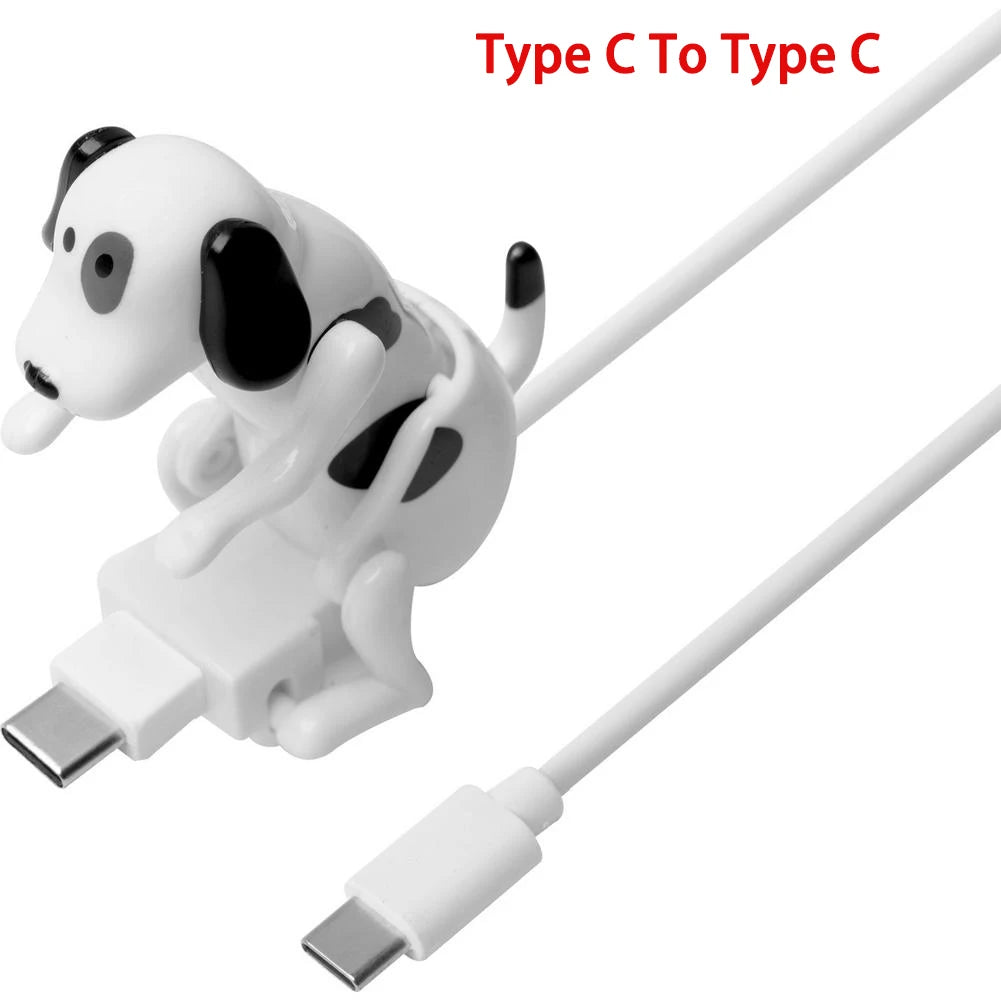 Cute Funny Dog Humping Phone Charging Cable Smartphone To Micro USB Type-C Data For Android Type-C Mobile Phone Charging