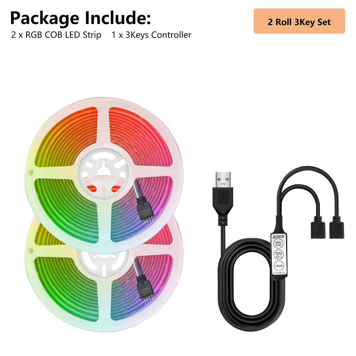 5V RGB COB LED Strip 576LEDs/m Bluetooh App IR Remote Control USB RGB LED Strip Flexible Tape for TV Backlight Room Decoration