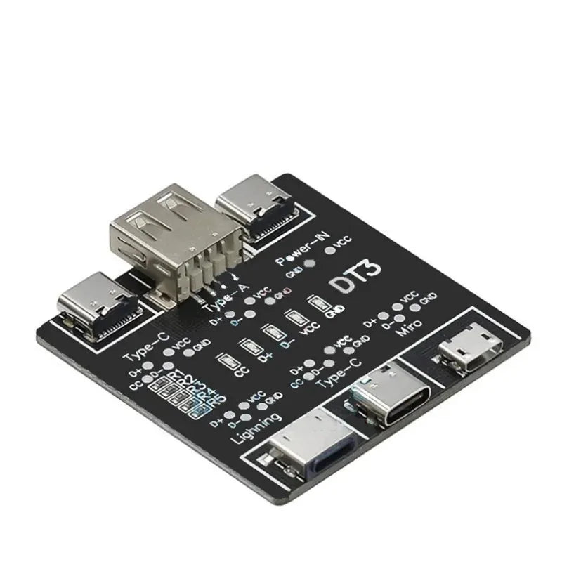 1-10/Piece DT3 Data Cable Detection Board USB Cable Tester For iOS Android Type-C Short Circuit On-Off Switching Test Board Tool