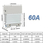 10A 25A 40A 60A 80A 100A Single Phase Slim SSR Solid State Relay With Heat Sink Industrial Relay DIN Rail Mount