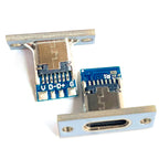 1-10pcs USB 3.1 Type C Socket With Screw Fixing Plate Type-C USB Jack 3.1 Type-C 2Pin 4Pin 5Pin 6Pin Female Connector Jack