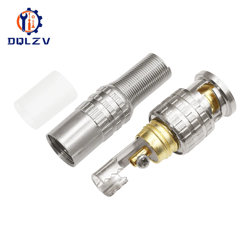 BNC JR-B25 Male Solderless BNC Connector for Security Cctv Camera System Wired Cctv Camera Security System Kit