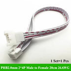 PHB2.0 PHB 2.0MM Pitch Double Row With Lock Catch Wire Cable Connector 2x2P/3P/4P/5P/6P 20cm 26AWG Male and Female Plug Socket