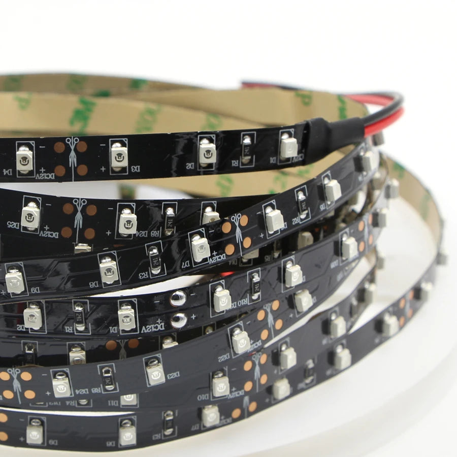 DC 12V SMD 3528 5050 Flexible LED Strip Orange Light 60/120 LEDs per Meter DIY Car Chassis Lighting Strip for Vehicle
