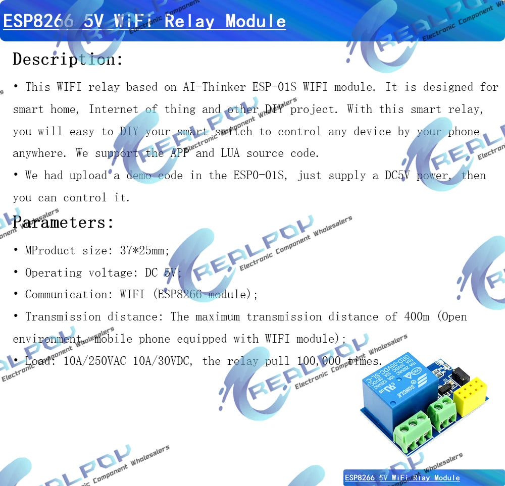 ESP8266 ESP-01 ESP-01S 5V WiFi Relay Module Things Smart Home Remote Control Switch Phone APP Wireless WIFI Module For Arduino