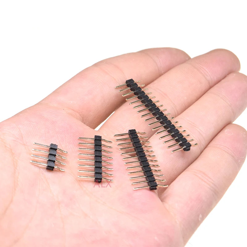 10PCS 2.54MM pitch single row right angle smd/smt pin header 1x2/3/4/5/6/8/10/12/40 pin/p pcb Surface Mount connector 3p/4p//40p