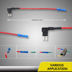 FT4-10 10 Pack 12V Car Add-a-Circuit Fuse Tap Adapter ACZ Blade Fuse/Micro 2 Fuse with 10pcs 10A and 20A Fuses