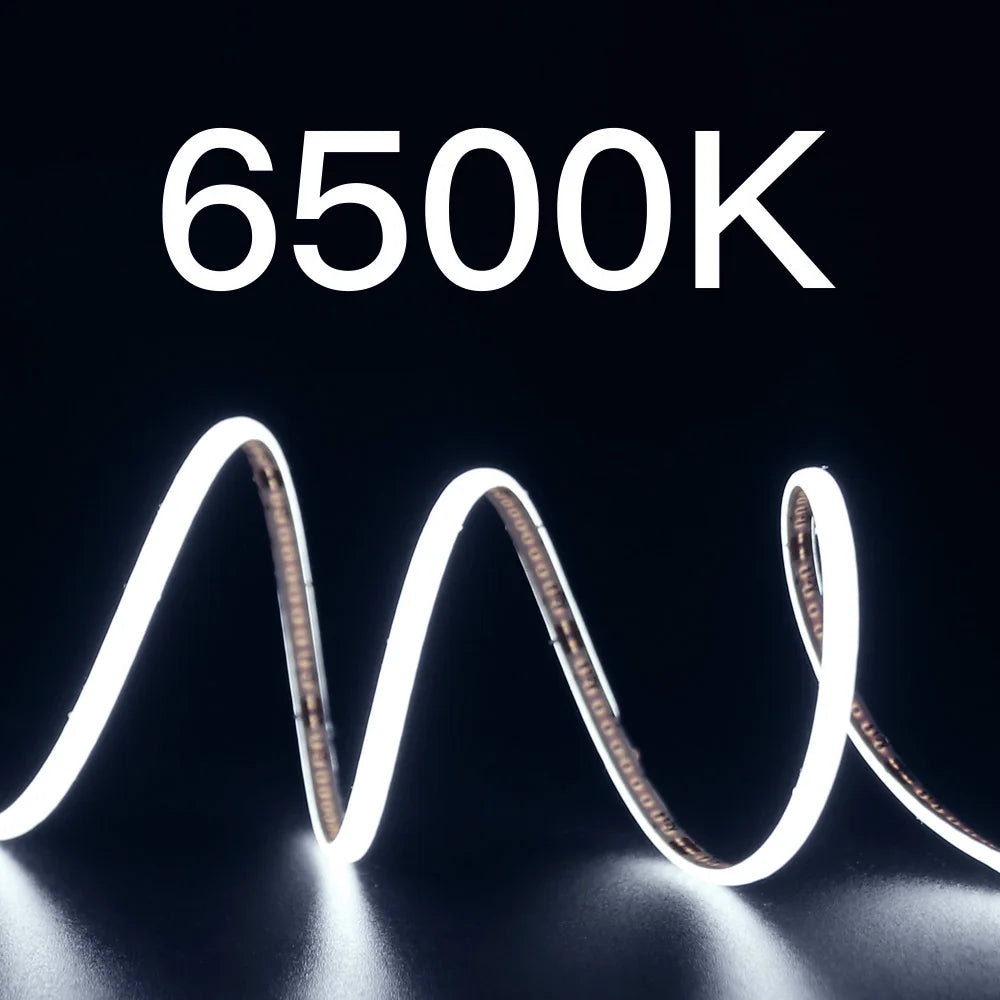 3mm Ultra Thin DC 12V Colorful COB LED Strip Lights for Home Decor DIY Blue/Pink/Red/Purple High Density LED Tape Colour