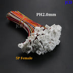 5/10PCS Mini Micro JST PH 2.0 Male Connector 2/3/4/5/6 Pin Way Plug Terminal Wires Cable for Housing PH 2.0 Socket Connector