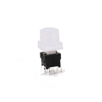 5Pcs Honyone TS6 10mm Round Top Cap 8Pin With LED Momentary Reset DPDT PCB Mini Push Button Tact Switch