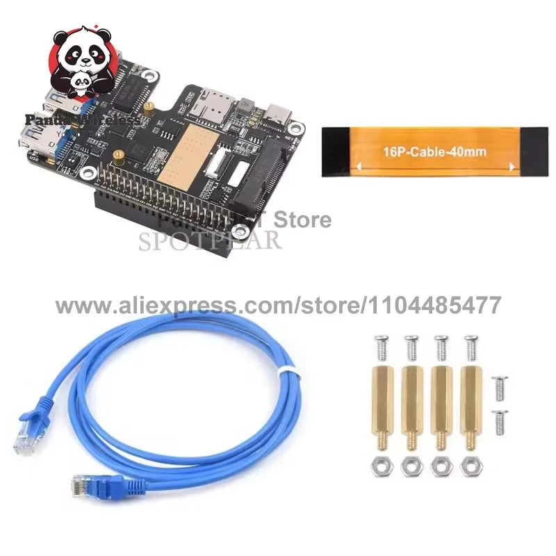 STOCK! Rasberry Pi 5 PCIe Mini PCIe 4G LTE Gigabit Ethernet USB HUB HAT with SIM7600E SIM7600SA-H SIM7600G EC25-AUX EG25 Module