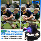 ELP 16MP IMX298 USB Camera Module 120° Low Distortion Wide Angle UVC Webcam for OCR Document Scanning